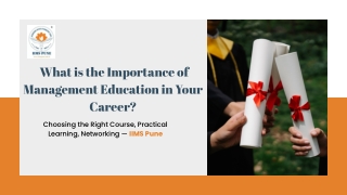 Build Your Career with Management Education IIMS Pune PPT