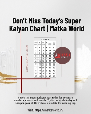 Don’t Miss Today’s Super Kalyan Chart  Matka World