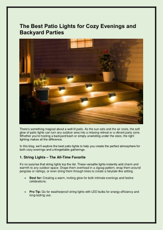 The Best Patio Lights for Cozy Evenings and Backyard Parties