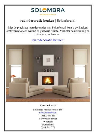 raamdecoratie keuken | Solombra.nl