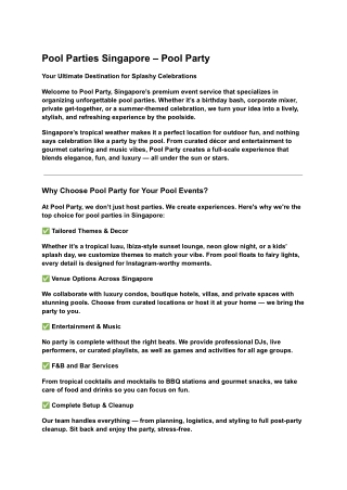 pool parties singapore