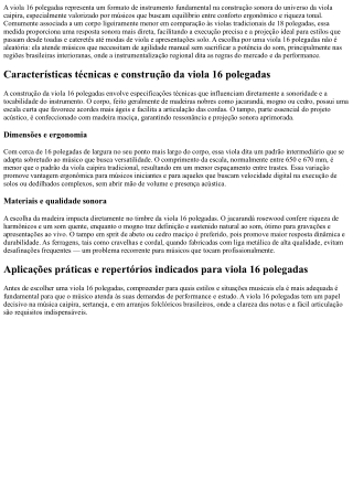 Viola 16 polegadas: Sonoridade perfeita para seu próximo show
