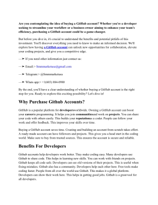 Buy Verified GitHub Accounts with Repositories – 2025