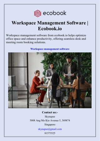 Workspace Management Software  Ecobook.io