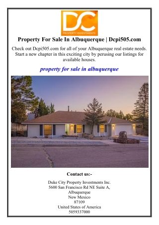 Property For Sale In Albuquerque | Dcpi505.com