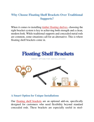 Why Choose Floating Shelf Brackets Over Traditional Supports