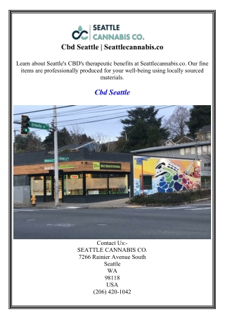 Cbd Seattle  Seattlecannabis.co
