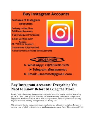 Buy Instagram Accounts