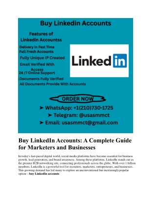 Buy Linkedin Accounts
