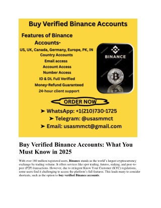 Buy Verified Binance Accounts