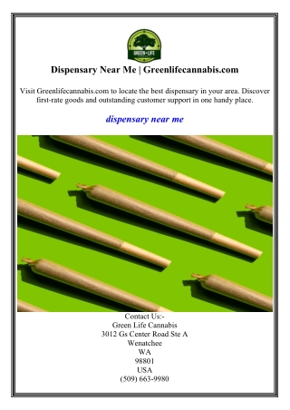 Dispensary Near Me  Greenlifecannabis.com