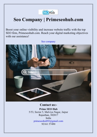 Seo Company  Primeseohub.com