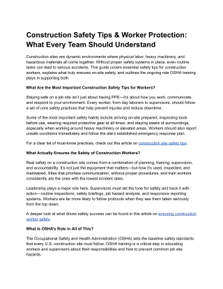Construction Safety Tips & Worker Protection_ What Every Team Should Understand
