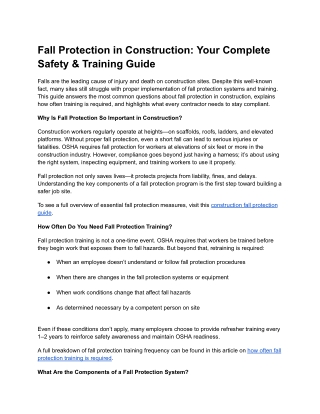 Fall Protection in Construction_ Your Complete Safety & Training Guide