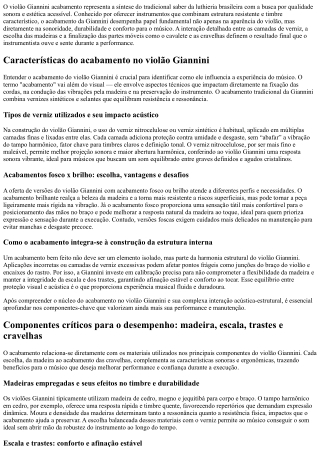 Violão Giannini acabamento: som perfeito e estilo que impressiona