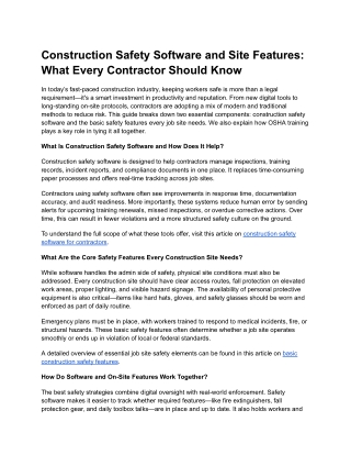 Construction Safety Software & Basic Safety Features_ What Every Site Supervisor Needs to Know