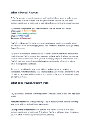 What is Paypal Account