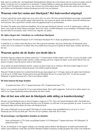 Is het slim om te spelen zoals de dealer bij blackjack?