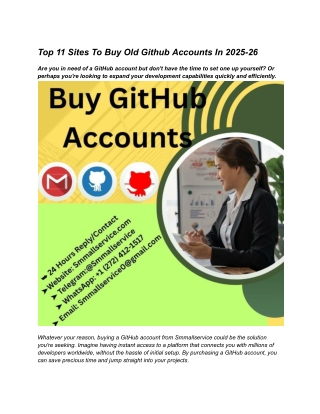 Top 11 Sites To Buy Old Github Accounts In 2025-26