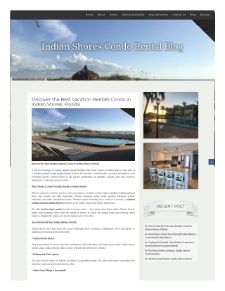 Vacation rentals condo Indian Shores