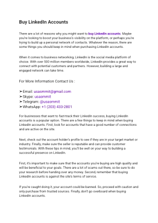 9 Buy LinkedIn Accounts