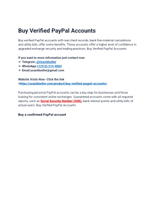 Buy Verified PayPal Accounts (6)