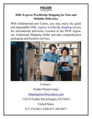 DHL Express Worldwide Shipping for Fast and Reliable Deliveries