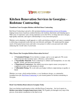 Georgina Kitchen Renovation Experts | Transform Your Space with Redstone