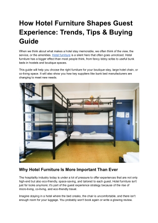 How Hotel Furniture Shapes Guest Experience_ Trends, Tips & Buying Guide - Google Docs