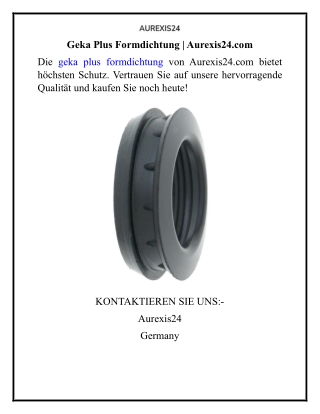 Geka Plus Formdichtung  Aurexis24.com