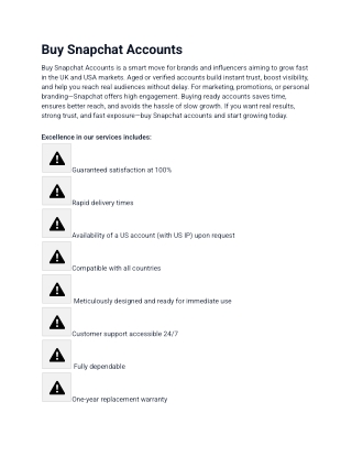 Buy Snapchat Accounts