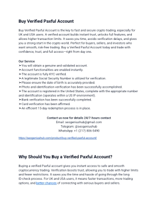Buy Verified Paxful Account