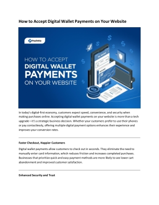 How to Accept Digital Wallet Payments on Your Website