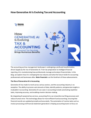 How Generative AI Is Evolving Tax and Accounting (1)