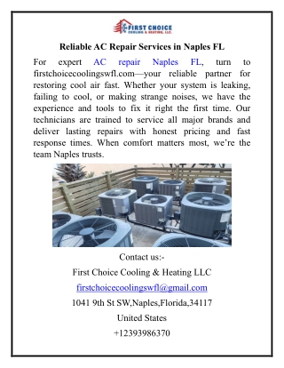 Reliable AC Repair Services in Naples FL
