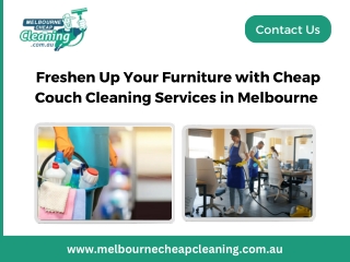 Freshen Up Your Furniture with Cheap Couch Cleaning Services in Melbourne