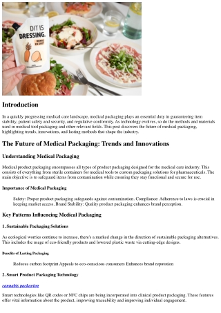 The Future of Medical Packaging: Fads and Advancements