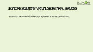 Virtual Secretarial Services