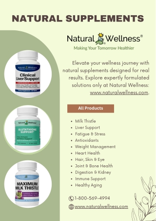 Natural Supplements - www.naturalwellness.com