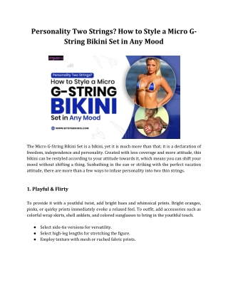 Personality Two Strings_ How to Style a Micro G-String Bikini Set in Any Mood
