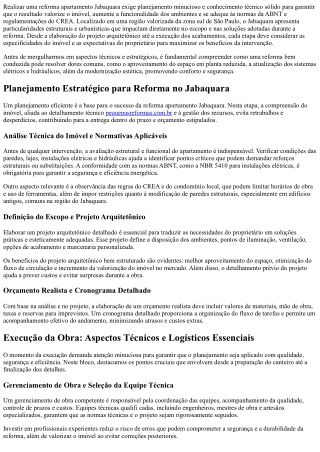 Reforma apartamento Jabaquara: valorize seu imóvel com rapidez e segurança