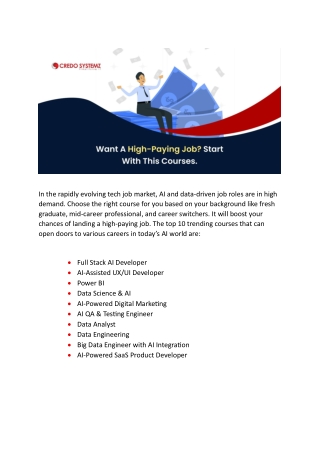 Top IT Courses for Career Growth_credo systemz