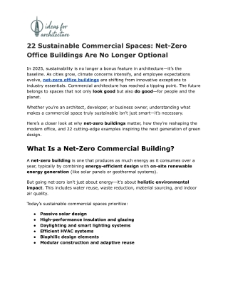22 Sustainable Commercial Spaces_ Net-Zero Office Buildings Are No Longer Optional