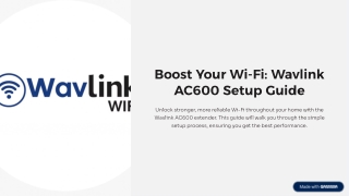Wavlink AC600 Extender Setup