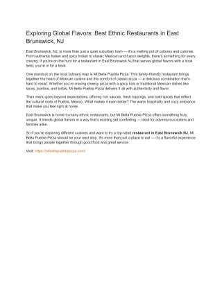 Exploring Global Flavors_ Best Ethnic Restaurants in East Brunswick, NJ