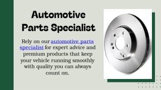 Automotive Parts Specialist