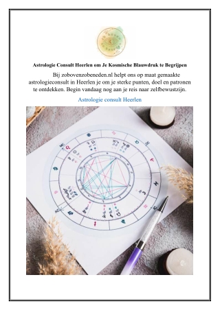 Astrologie Consult Heerlen om Je Kosmische Blauwdruk te Begrijpen