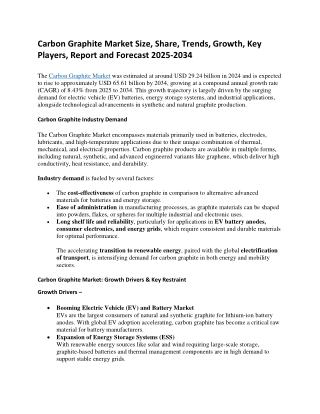 Carbon Graphite Market
