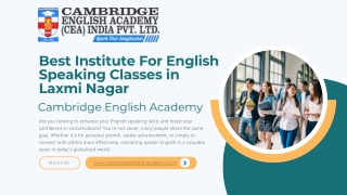 Best Institute For English Speaking Classes in Laxmi Nagar