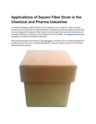 Square Fiber Drum